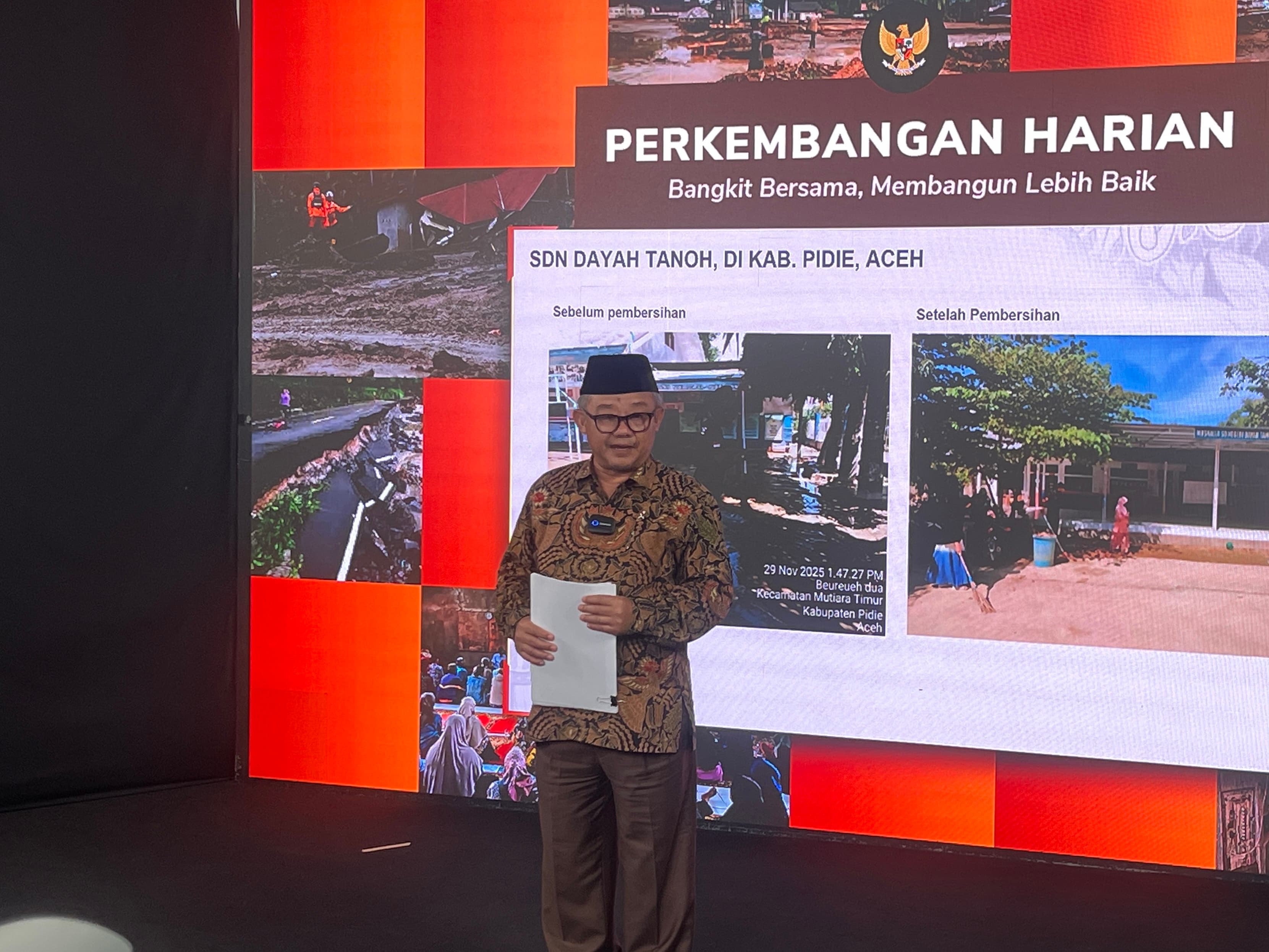 Pemerintah Kucurkan Rp25,9 Miliar untuk Pemulihan Sekolah di Sumatera Pascabencana