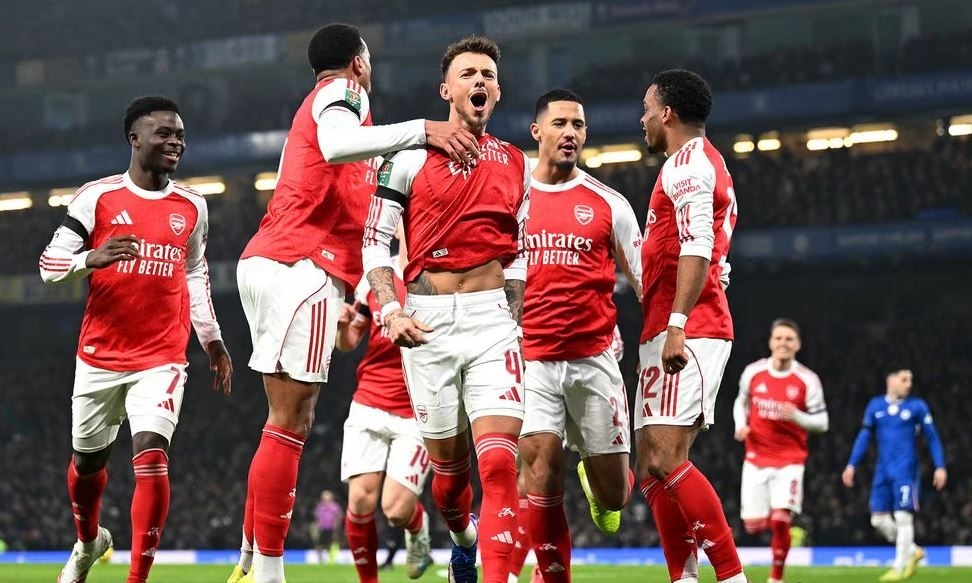 Piala Liga Inggris: Kalahkan Chelsea 3-2, Arsenal Tancapkan Satu Kaki di Final