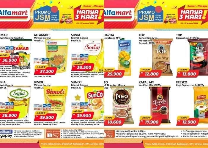 Katalog Promo JSM Alfamart 11–12 Januari 2026: Diskon Akhir Pekan, Banyak Produk Favorit Harga Hemat!