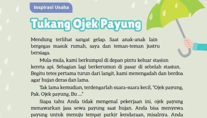 Kunci Jawaban Bahasa Indonesia Kelas 9 Halaman 104: Teks Tukang Ojek Payung
